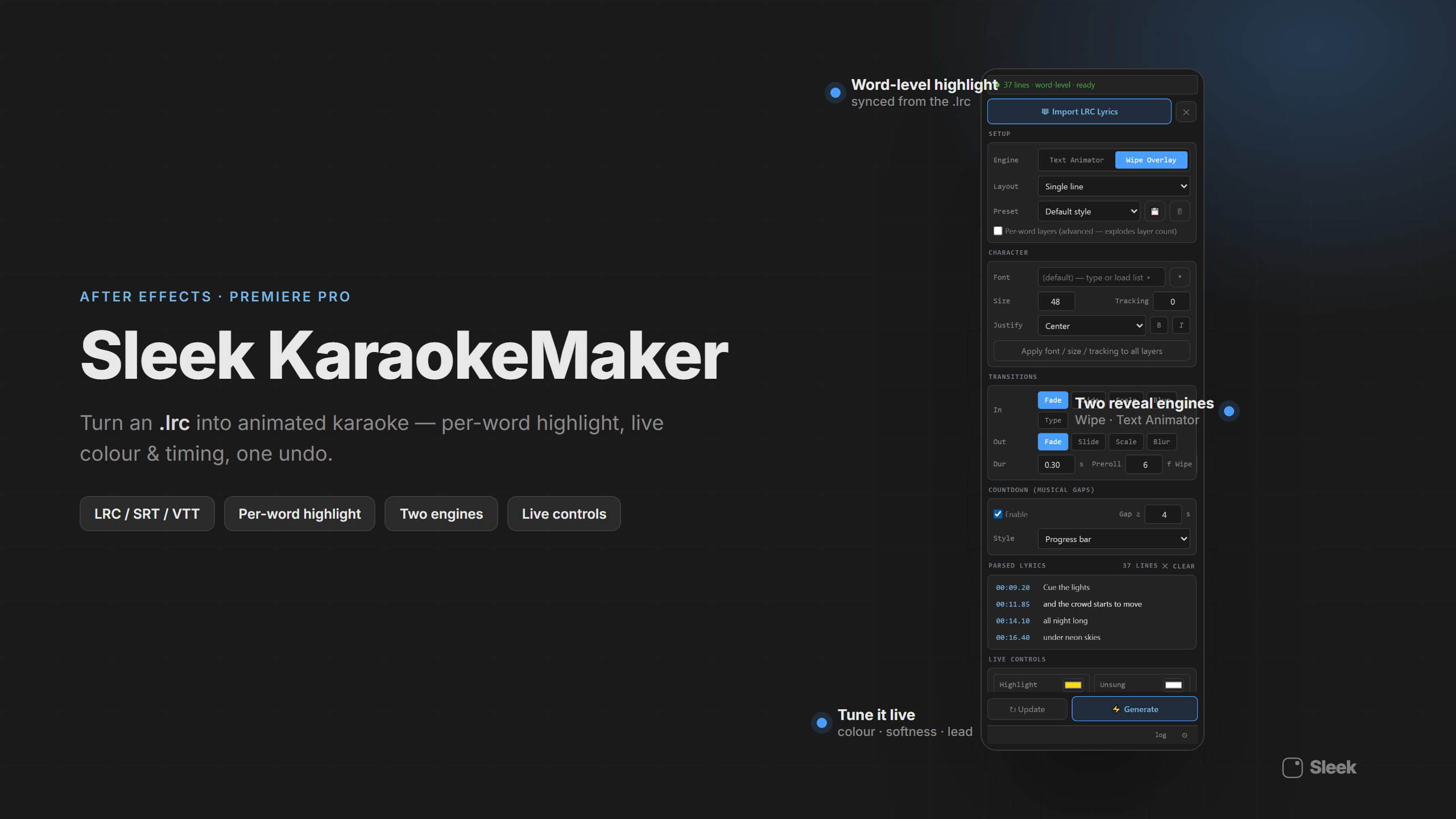 Sleek KaraokeMaker preview 1