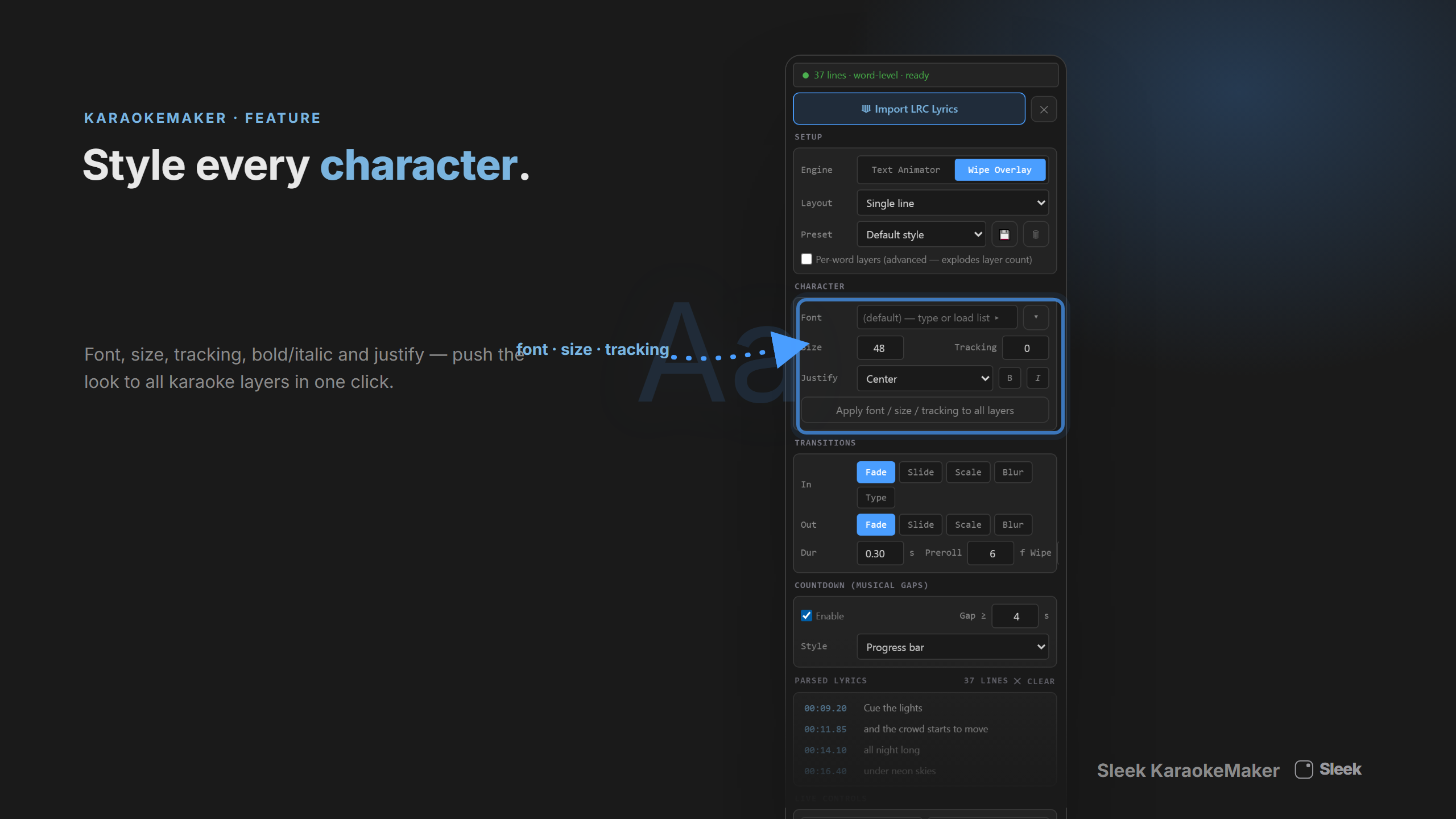 Sleek KaraokeMaker preview 2
