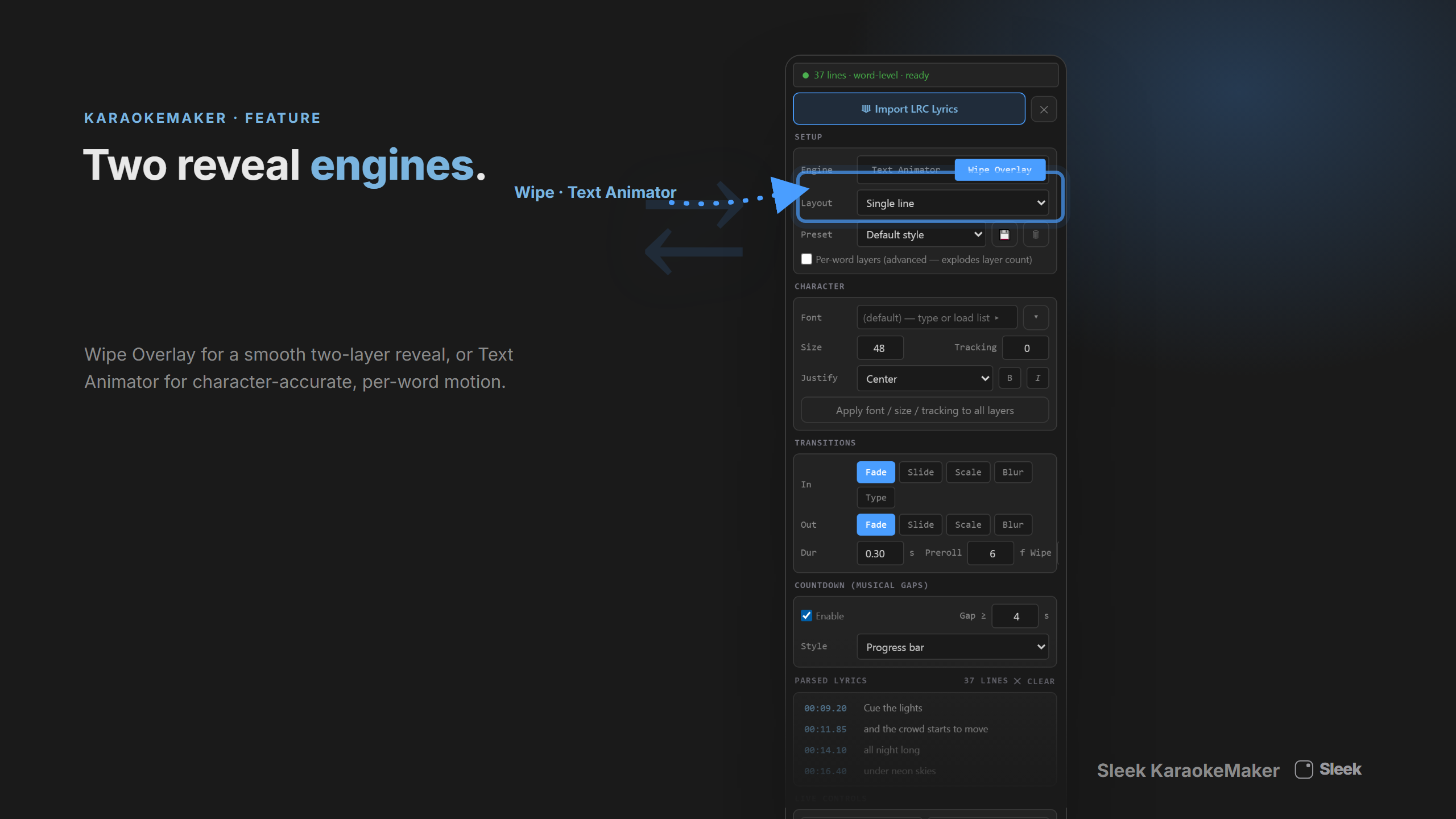 Sleek KaraokeMaker preview 3