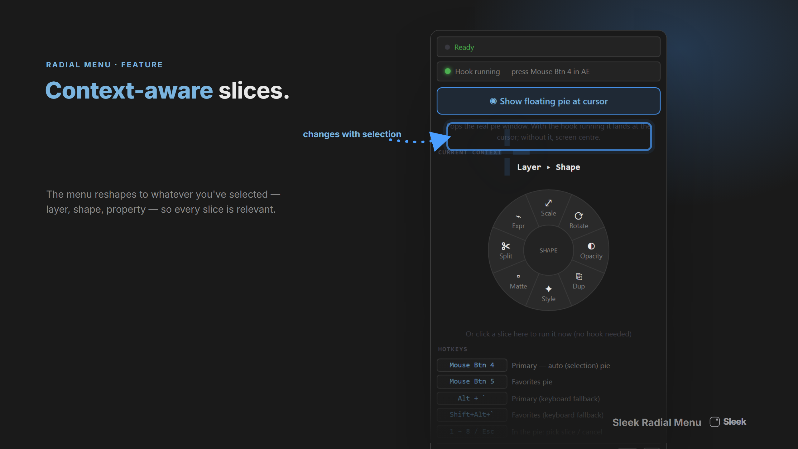 Sleek Radial Menu preview 2